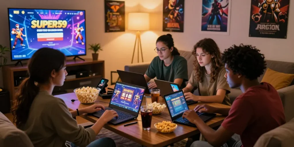 Super59 login pengalaman bermain slot gacor bersama teman di ruang tamu yang nyaman.